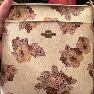 Coach Cream Floral Crossbody Bag
